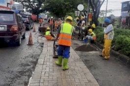Dinas PUTR Sulsel Lakukan Penanganan Darurat Jalan Hertasning