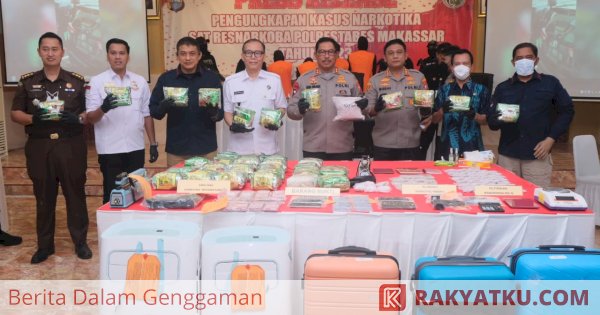 Polda Sulsel Gagalkan Peredaran Sabu 43 Kg di Makassar, 4 Tersangka Ditangkap