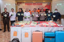 Polda Sulsel Gagalkan Peredaran Sabu 43 Kg di Makassar, 4 Tersangka Ditangkap