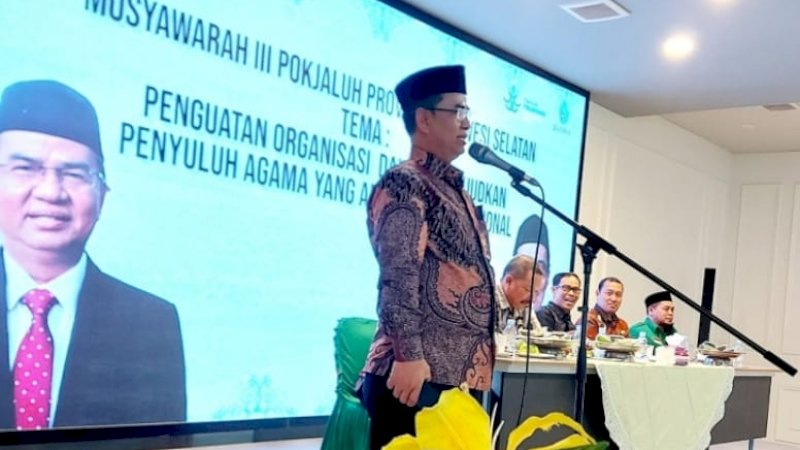 Buka Musyawarah Pokjaluh, Kemenag Sulsel: Awasi Paham Menyimpang dan Hindari Politik Praktis