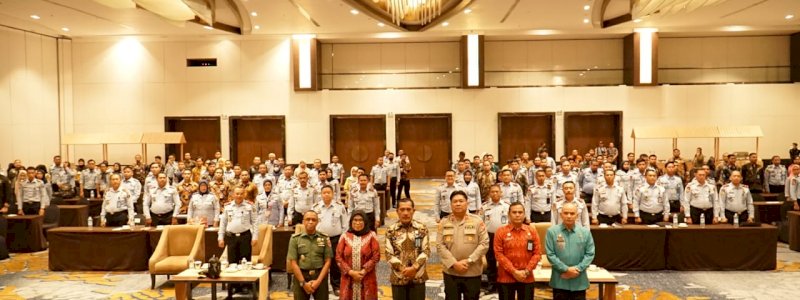 Jelang Pemilu, Kemenkumham Sulsel Bersinergi Dengan Polri dan TNI Beri Penguatan Jajaran UPT