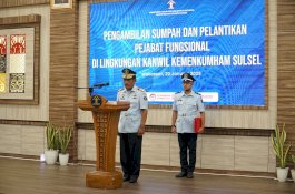 Begini Pesan Kakanwil Kemenkumham Saat Lantik Pejabat Fungsional