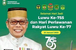 Taufan Pawe Ucapkan Selamat Hari Jadi Luwu ke-755 dan Hari Perlawanan Rakyat Luwu ke-77