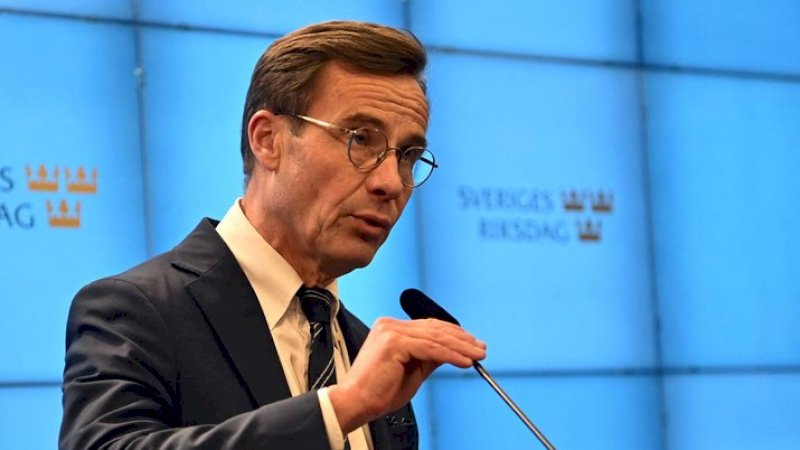 Perdana Menteri Swedia yang baru terpilih Ulf Kristersson. (Photo by JONATHAN NACKSTRAND/AFP via Getty Images)