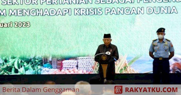 Wapres Ma’ruf Amin Apresiasi Kinerja Mentan SYL, Sektor Pertanian Mampu Kendalikan Inflasi