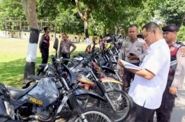 Tim Irwasda Polda Sulsel Sambangi Polres Wajo Dalam Rangka Pemeriksaan Ranmor dan Senpi