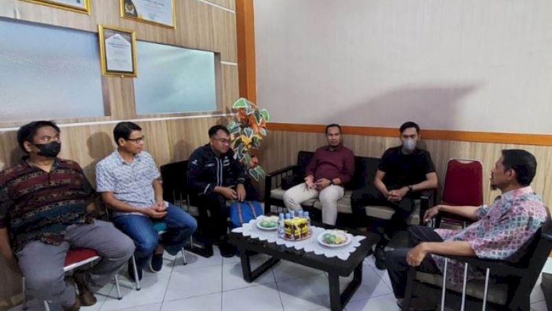Kunjungan Dinas Komunikasi, Informatika, Statistik, dan Persandian (Diskominfo-SP) Sulawesi Selatan (Sulsel) di Kantor Diskominfo-SP Luwu Utara, Jumat (27/1/2023).