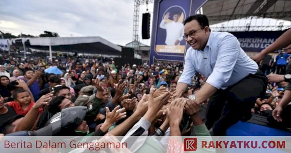 Tumpah Ruah Warga Lombok Sambut Anies Baswedan Meski Diguyur Hujan