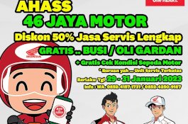 Grand Opening AHASS 46 Jaya Motor, Berikan Promo Diskon dan Cek Kondisi Motor Secara Gratis