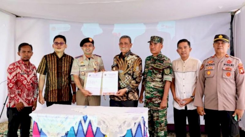Pencanangan Gema Patas secara serentak seluruh Indonesia yang di Kabupaten Wajo dipusatkan di halaman Kantor Kecamatan Pammana, Jumat (3/2/2023).
