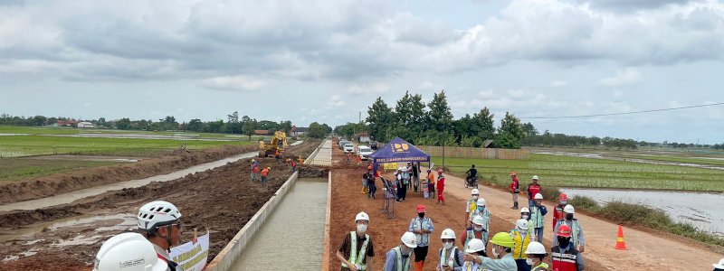 Tim JICA Kunjungi Bumi Karsa di Proyek Rentang Irigasi 