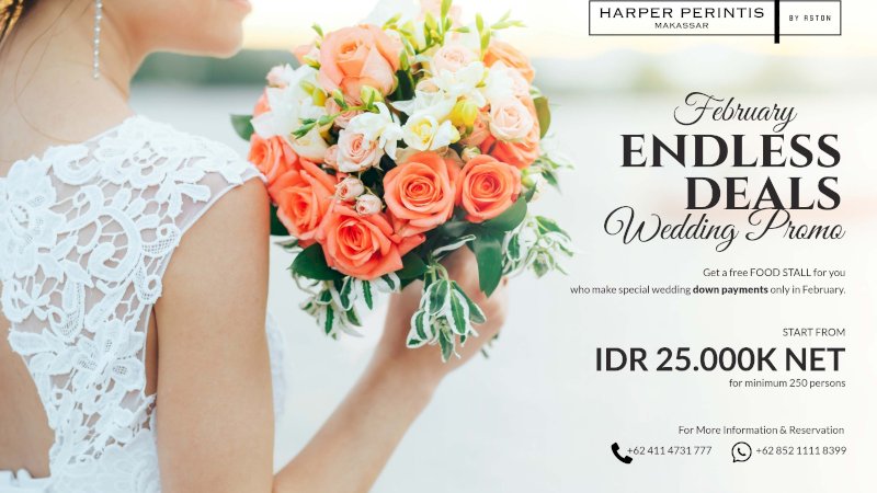 Hotel Harper Perintis Gelar Promo Special Bagi Pasangan yang Menikah di Bulan Februari