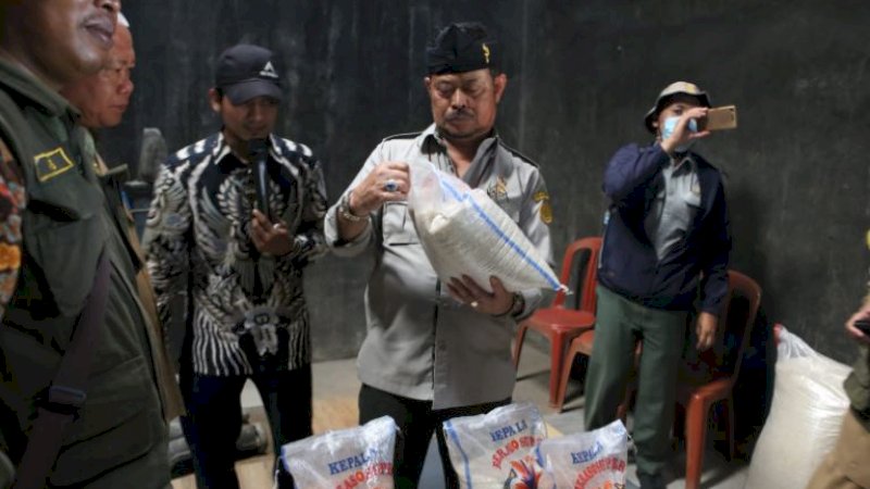 Menteri Pertanian (Mentan), Syahrul Yasin Limpo (SYL), mengecek kesiapan penggilingan padi di Kabupaten Bogor, Jawa Barat, Senin (7/2/2023).