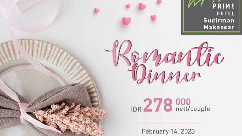 Rayakan Hari Kasih Sayang dengan Paket Makan Malam Romantis dari Whiz Prime Sudirman Makassar