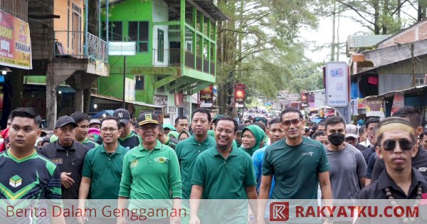 Gubernur Sulsel Ikuti Jalan Sehat Bersama Plt Ketum PPP dan Sandiaga Uno