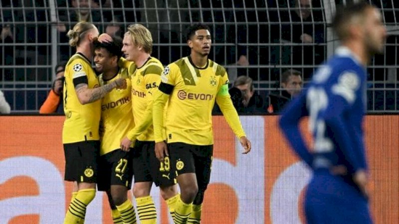 Borussia Dortmund menang 1-0 atas Chelsea di leg pertama babak 16 besar Liga Champions (Foto: dpa/picture alliance via Getty I/picture alliance)