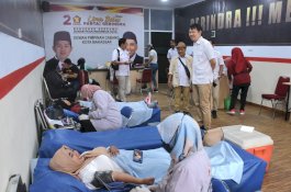 Gerindra Makassar Gelar Donor Darah dan Pemeriksaan Kesehatan Gratis