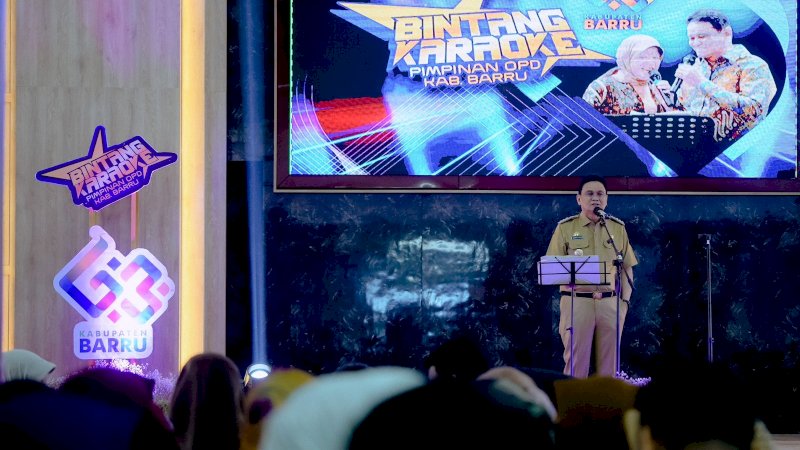 Lomba Karaoke Hari Jadi Barru Meriah, Pimpinan OPD Ramai-Ramai Bawa Supporter