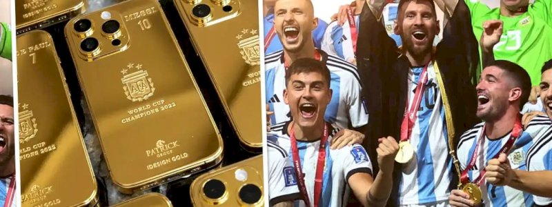 Messi Bagikan iPhone Emas Kepada Tim dan Staf Timnas Argentina