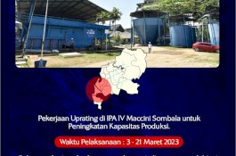 Tingkatkan Kapasitas Produksi Air, PDAM Makassar Uprating di IPA IV Maccini Sombala