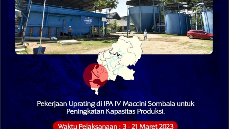 Tingkatkan Kapasitas Produksi Air, PDAM Makassar Uprating di IPA IV Maccini Sombala