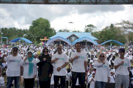 PLN dan  Stakeholders Meriahkan Jalan Sehat HUT ke-25 BUMN