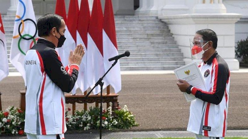 Presiden Joko Widodo dan Zainudin Amali. (Kemenpora.go.id)