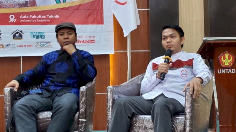 Ketua Umum Pimpinan Pusat (PP) Lingkar Dakwah Mahasiswa Indonesia (Lidmi), Asrullah Syaharuddin (kanan).