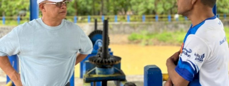 Debit Air Baku Menurun Masuk Instalasi, Beni Iskandar Cek Langsung ke Bendungan
