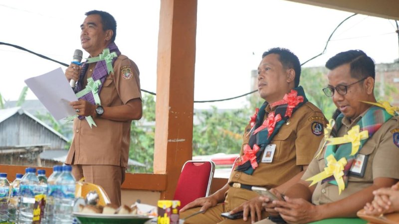 Kunjungan Tim Verifikasi Lapangan (Verlap) Kompetisi Inovasi Pelayanan Publik (KIPP) Tingkat Provinsi Sulawesi Selatan (Sulsel) di Desa Mojong, Kecamatan Watang Sidenreng, Kabupaten Sidrap, Senin (20/3/2023).
