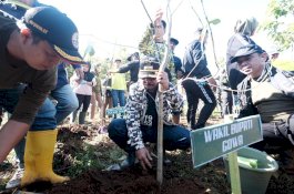4.000 Bibit Pohon Ditanam di Tombolopao Gowa