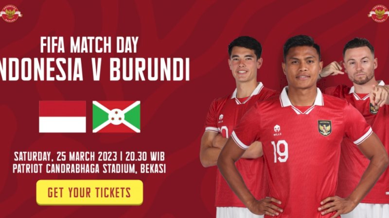 Tiket FIFA Matchday Timnas Indonesia Vs Burundi Sudah Mulai Dijual 