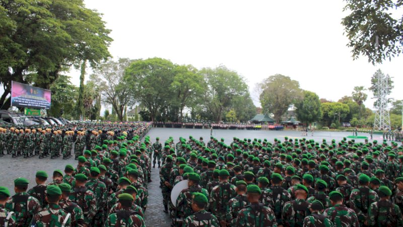 Pangdam Hasanuddin Pimpin Apel Gelar Pasukan Kunker Presiden Jokowi 