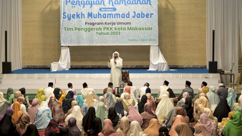 PKK Kota Makassar Gelar Pengajian Ramadan bersama Syekh Muhammad Jaber