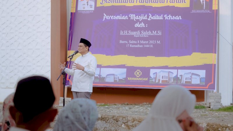 Bupati Barru Resmikan Masjid Baitul Ichsan Siawung