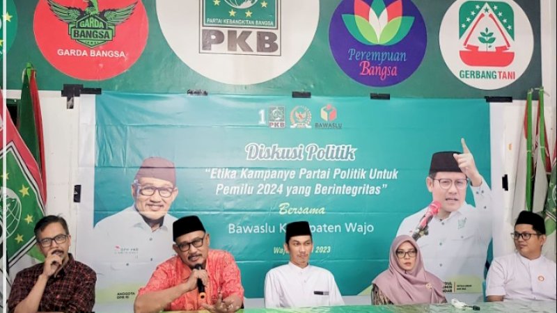 Anggota DPR RI Fraksi PKB Diskusi Etika Kampanye 2024 Bersama Bawaslu Wajo 