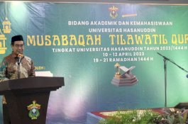 Rektor Unhas Buka MTQM 2023, Diikuti 374 Mahasiswa