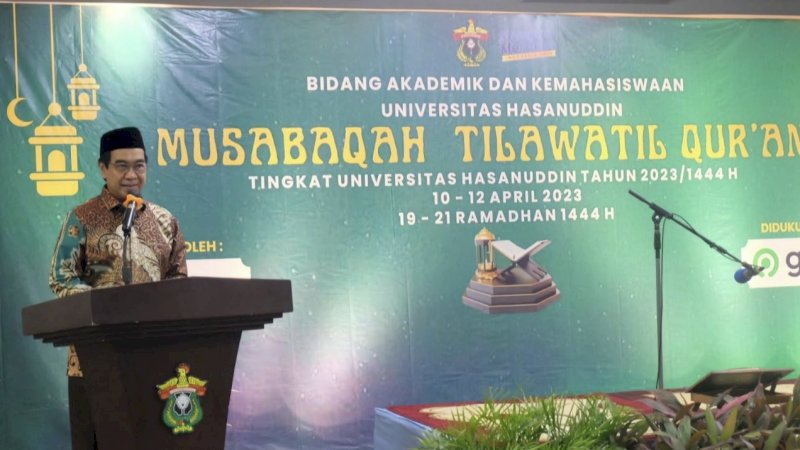 Rektor Unhas Buka MTQM 2023, Diikuti 374 Mahasiswa