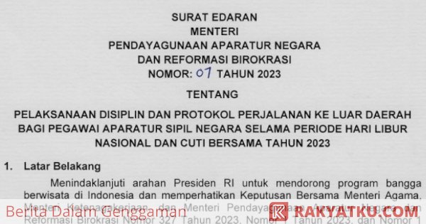 ASN Dilarang Gunakan Mobdin untuk Mudik dan Terima Parsel Lebaran