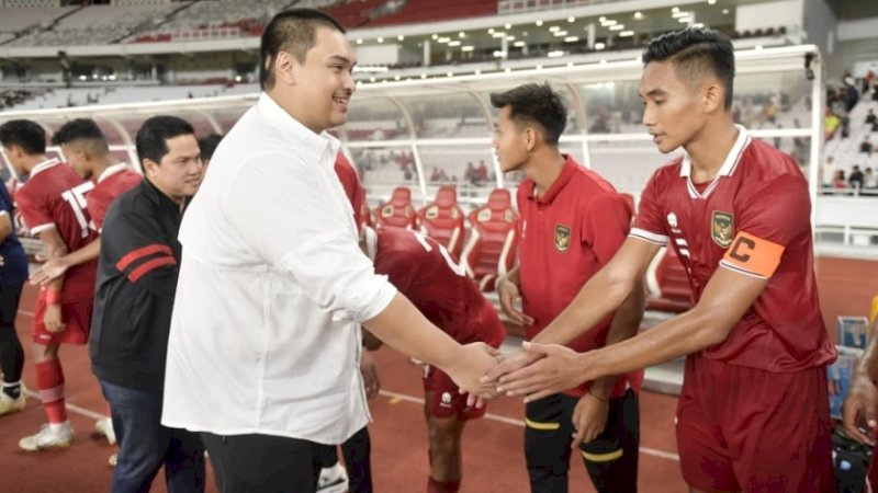 Menteri Pemuda dan Olahraga Republik Indonesia (Menpora RI) Dito Ariotedjo optimis Timnas Indonesia U-22 akan sukses meraih prestasi terbaik di ajang SEA Games 2023 Kamboja nanti. (foto:bagus/kemenpora.go.id)