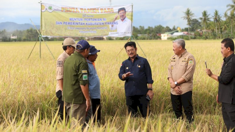 Usai Panen Raya, Mentan SYL Dorong Petani di Kabupaten Pinrang Segera Percepat Masa Tanam