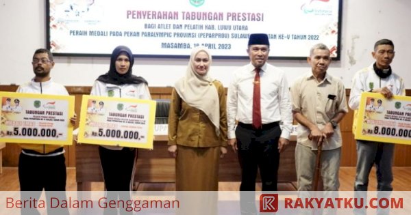 Dulang 6 Medali Emas, Atlet Peparprov Luwu Utara Terima Tabungan Prestasi