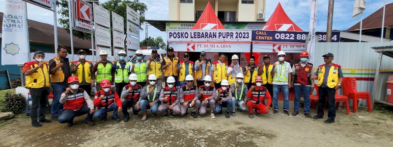 Peduli Keselamatan dan Kenyamanan Para Pemudik, PT Bumi Karsa Dirikan Posko Mudik