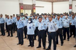Kakanwil Kemenkumham Bersama Jajaran Ikuti Kesiapan Pengamanan Idul Fitri 1444H, Ini yang Disampaikan Menkumham