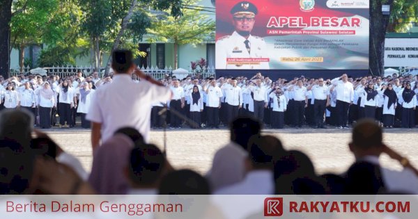 Gubernur Andi Sudirman Pimpin Apel Akbar Pasca Lebaran Idul Fitri