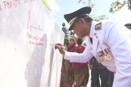 Bupati Wajo Berbaur dengan Kepala Daerah se-Indonesia Pada Upacara Peringatan Hari Otda XXVII