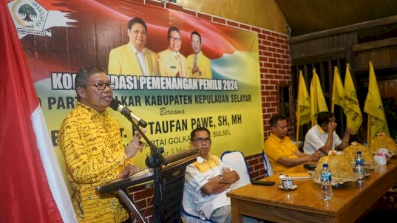 Konsolidasi pemenangan Pemilu 2024 Partai Golkar Kepulauan Selayar di Sunari Beach Resort Selayar, Rabu (3/5/2023) malam.