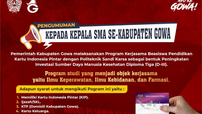 Pemkab Gowa - Politeknik Sandi Karsa Beri Beasiswa untuk 40 Siswa