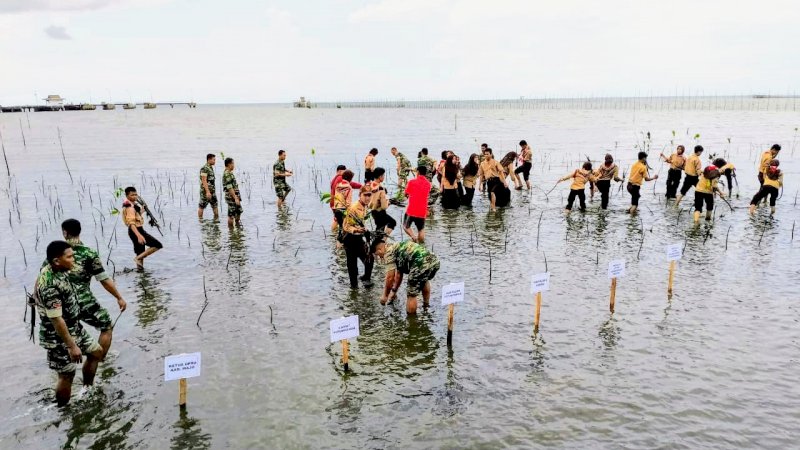 Kodim 1406 Wajo Tanam Mangrove untuk Jaga Kelestarian Alam 