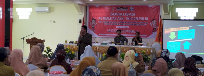 Bawaslu Barru Sosialisasi Netralitas ASN, TNI-Polri